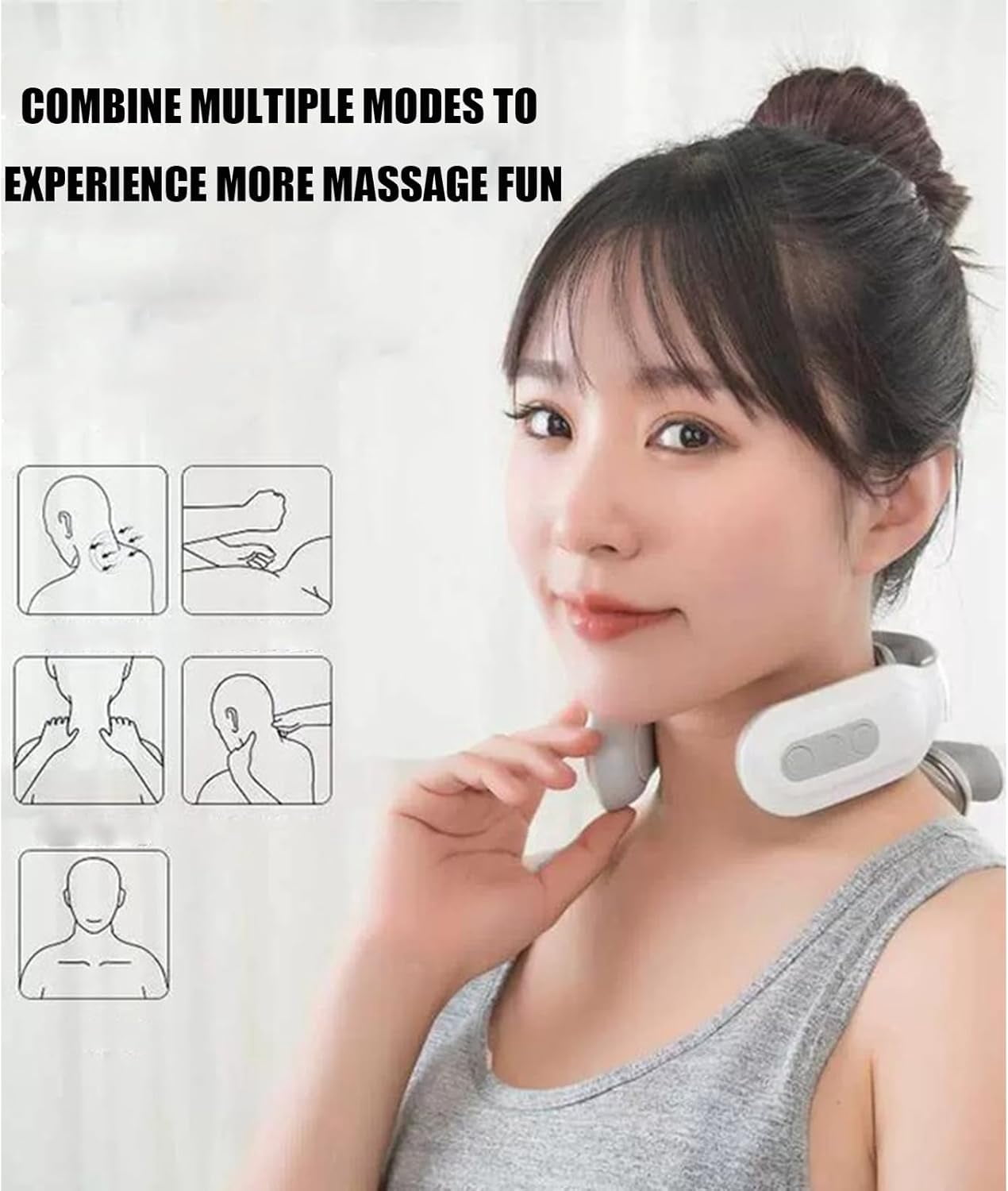 Neuropulse - Neck Massager, Portable Neck Massager Rechargeable for Men Women, Deep 3D Kneading