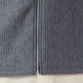 thumbnail image 6 of LODIENY Men Full Zip Cardigan Sweater Stand Collar Regular Fit Ribbed Knit Thermal Sweaters Long Sleeve Baggy Casual Fall Winter Outfits Dark Gray XS, 6 of 7