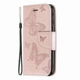 thumbnail image 4 of iPhone 8 Wallet Case, iPhone 7 Case, Dteck Embossed Butterfly Flip PU Leather Stand Card Slots Case Cover with Hand Strap For iPhone 8/ iPhone 7, Pink, 4 of 5
