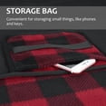 thumbnail image 3 of Fleece Stadium Waterproof Stadium Blanket  51”x 59”  Red-Black Plaid, 3 of 8