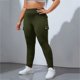 thumbnail image 5 of Pantalones de yoga para mujer con cintura ancha y pernera acampanada - Nailon/spandex, S-XXL, cintura alta, color liso, ropa deportiva, 5 of 6