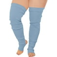 thumbnail image 3 of YEKEYI Plus Size Knit Leg Warmer Women Thick Thigh High Boot Extra Long Large Socks, 3 of 6