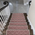 thumbnail image 2 of SussexHome Sisal Design 9" X 28" Stair Treads - 70 % Cotton Anti-Slip Carpet Strips for Indoor Stairs-Easy to Install Stair Treads with Double Adhesive Tape-Safe, Extra-Grip, 7-Pack-Maroon, 2 of 9