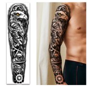 Yazhiji Full Arm Temporary Tattoos 8 Sheets and Half Arm Shoulder Waterproof Tattoos 8 Sheets, Extra Large Tattoo Stickers for Men and Women (22.83X7.1)