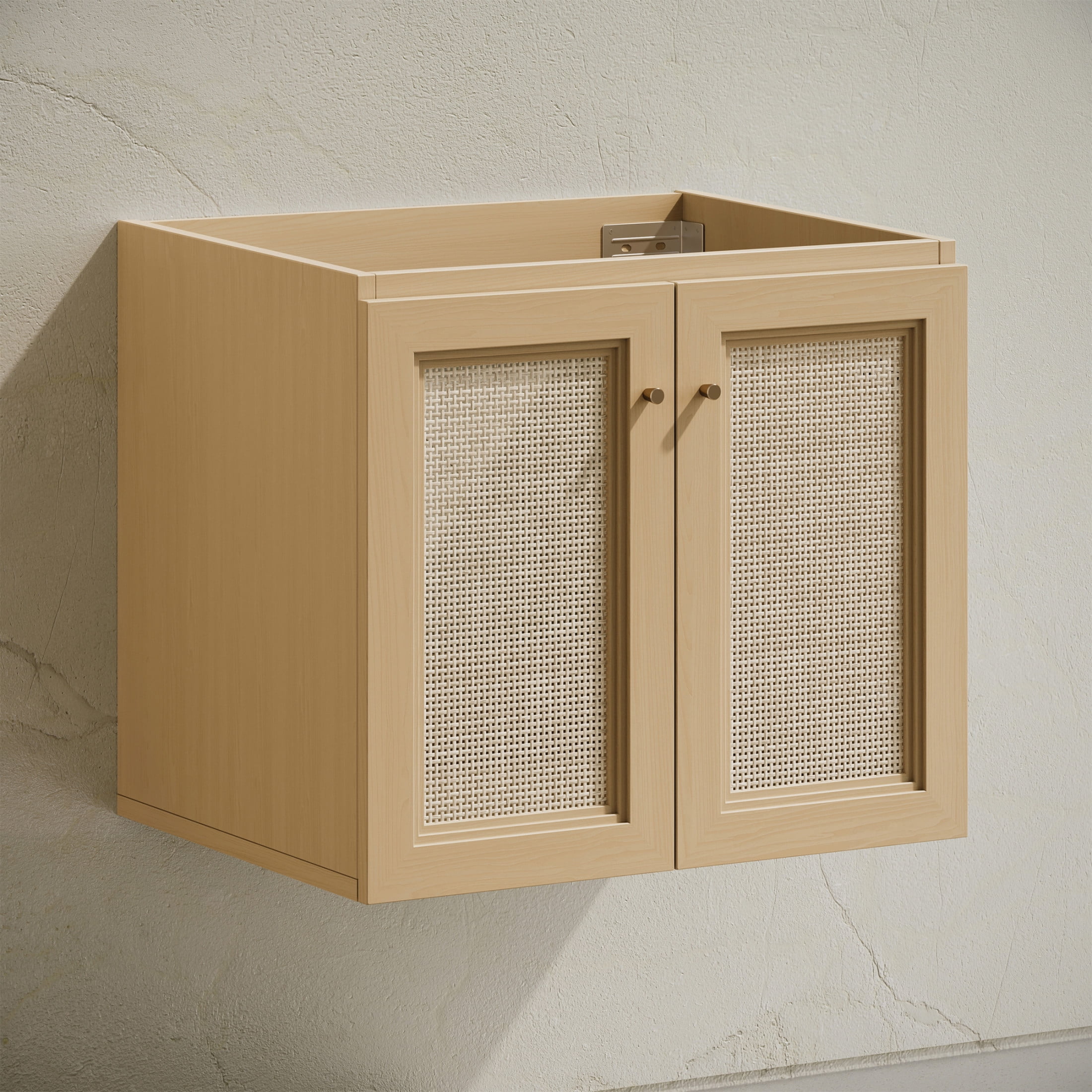 Classe 24" Wall-Mounted Bathroom Vanity in Natural Oak without Sink Top