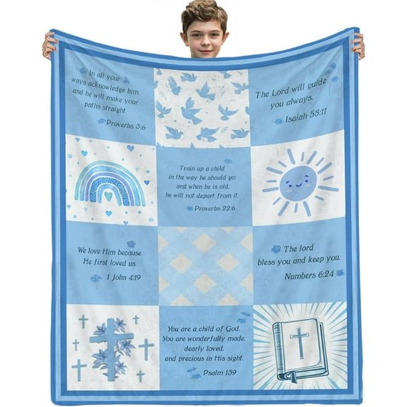 Christian Gifts for Women Blanket 50"X60", Inspirational Religious Gifts for Woman, Prayer Blanket for Women Healing, Spiritual Bible Verse Throws