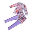 thumbnail image 4 of Cowsor 4-16 Years Girls Two Piece Swimsuit Set Long Sleeve UV Protection Top Pantskirt Modest Full Coverage Swimwear for Beach Vacation and Pool, 4 of 5