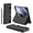 Carbon Fiber, variant on Phone Case for Samsung Galaxy Z Fold 7, PU Leather Flip, Kickstand, Hinge Protection, Black