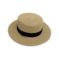 thumbnail image 3 of Siminsem Women Straw Panama Hat Wide Brim Fedora UPF 50+ Sun Protection Beach Hat Foldable Floppy Summer Brimmed Cap Packable Breathable Lightweight for Outdoor Camping Travel, Coffee, One Size, 3 of 3