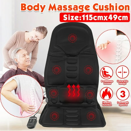 Full Body Massager - 8 Mode 3 Intensit y Car/Home Chair Seat Cushion Full Body Electric Therapy Vibration Shiatsu Kneading Rolling Vibration Massager Mat Pad with Heat Full Back & Neck Leg Hips Lumbar