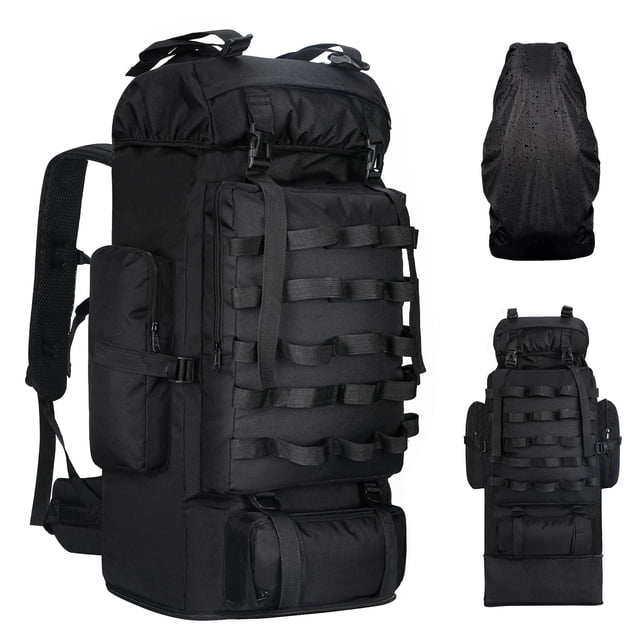 Mochila LibSkyln para Campamento y Senderismo 100L Impermeable Negra