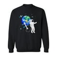 thumbnail image 2 of Astronaut Floating In Space . Sweatshirt Men -Image by Shutterstock, Male 3X-Large, 2 of 4