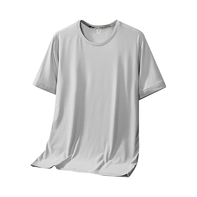 Camiseta deportiva de manga corta de secado rápido para hombre - Prenda de gimnasio que absorbe la humedad, transpirable y elástica en 4 direcciones, L-XXXXXXL, senderismo/ciclismo