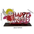 thumbnail image 4 of Valentine's Day Wooden Table Sign Wooden Valentine's Day Decorations, Freestanding Table Centerpiece Sign Romantic Love Sign Home Decor Gnome Valentines Day Accessories, 4 of 6