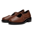 thumbnail image 2 of YDN Women Fashion Round Toe Lace Up Pumps Comfortable Bowtie Chunky Low Heels Business Shopping Daily Shoes Size 6.5 Brown, 2 of 4