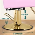 thumbnail image 3 of Pink Hydraulic barber chair, Reclining Hair Salon Chair for Hair Stylist, 360° Swivel, 135° Recline with Widen Cushion, Height Ajustable Salon Beauty Salon&Spa Braiding Hairstylist Hairstyling Chair, 3 of 7