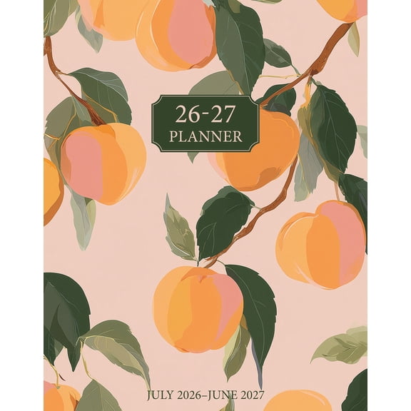 2026-2027 Willow Creek 7.5" x 9.5" Academic Year Monthly Planner, Paperboard Cover, Peach Please (64917X)