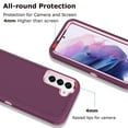 thumbnail image 3 of Samsung Galaxy S22 / S22 Plus case, Takfox 3 in 1 Dual Layer Shockproof Drop Protection Outdoor Sports Hybrid Bumper Rubber Cover Defend Matte Phone Case,Red, 3 of 7