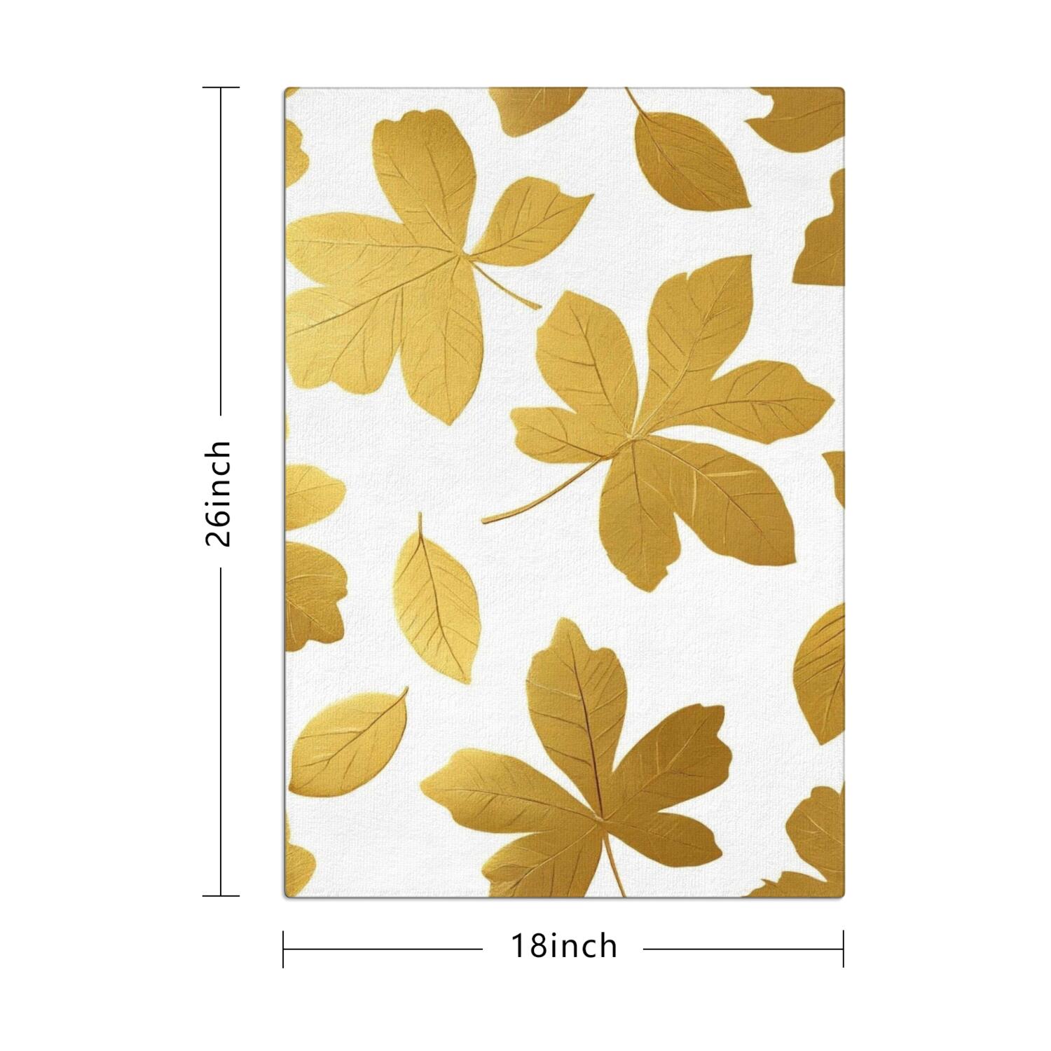 6 Pcs Funny Kitchen Towels,Golden Leaves Pattern Microfiber Dish Towels,Kitchen Tea Towels,Kitchen Towel Set (18" X 26")