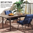 thumbnail image 4 of Outsunny Chaises Pliantes d'Extérieur, Ensemble de 2, Chaises de Camping Rembourrées, Bleu, 4 of 10