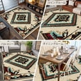 thumbnail image 6 of 8x10 Area Rugs Boho Red Teal Brown Non-Skid Rubber Backing Large Rectangle Rugs - Living Room Bedroom Home Office, Southwestern Vintage Geometric Indoor Floor Mat Carpets Washable Rug, 6 of 9