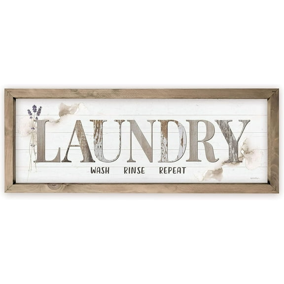 New Wood Sign 4x16 Inch Door Sign Laundry Wash Rinse Repeat Hanging Wooden Wall Sign Home Garden Yard Signs Plaque