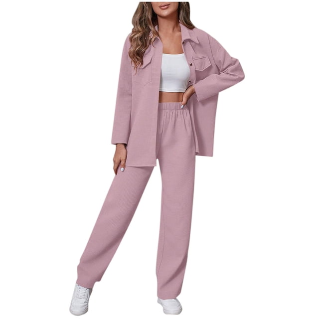 Birdeem Cardigan à Manches 3/4 pour Femmes, Ensemble Haut+pantalon Décontracté