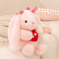 thumbnail image 2 of UQVIY Love Bunny Stuffed Animals Holds Red Heart 10.2" Cute Rabbit Plushies Soft Plush Toys Romantic Sweet Gifts for Valentine's Day, Birthdays, and Anniversaries, 2 of 11