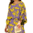 thumbnail image 3 of DYMADE Women Loose Printed Long Sleeve High Waist Ankle-Length Dress, 3 of 4
