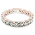 thumbnail image 3 of AFFY 1.60CT Moissanite Diamond Full Eternity Stackable Wedding Band Ring in 14K Rose Gold over Silver-4, 3 of 7