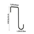 thumbnail image 2 of Wreath Hanger Door, Metal Door Hook, Over The Door Wreath Hanger for Christmas Halloween Easter, Black Iron Durable Lightweight Strong Load Capacity, 2 of 7