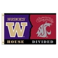 thumbnail image 1 of BSI Products 95552 3 x 5 ft. Washington State Rivalry House Divided Flag with Grommets, 1 of 5