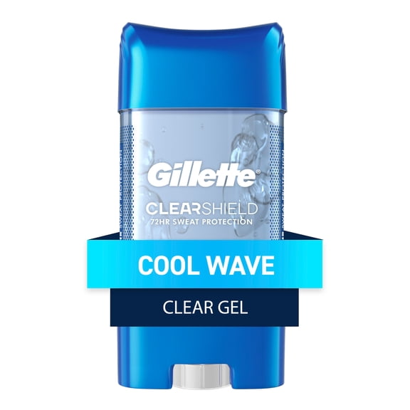 Gillette Antiperspirant and Deodorant for Men, Clear Gel Cool Wave Scent 3.8 oz