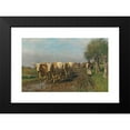 thumbnail image 2 of Otto von Thoren 18x12 Black Modern Framed Museum Art Print Titled - Hungarian Farmer with Steppe Cattle, 2 of 5