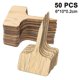 thumbnail image 1 of 50 piezas de letreros de plantas de bambú, en forma de T, etiquetado de enchufes de plantas, etiquetas adhesivas compatibles con viveros, plantas en crecimiento, plantas ornamentales, hierbas en macet, 1 of 3