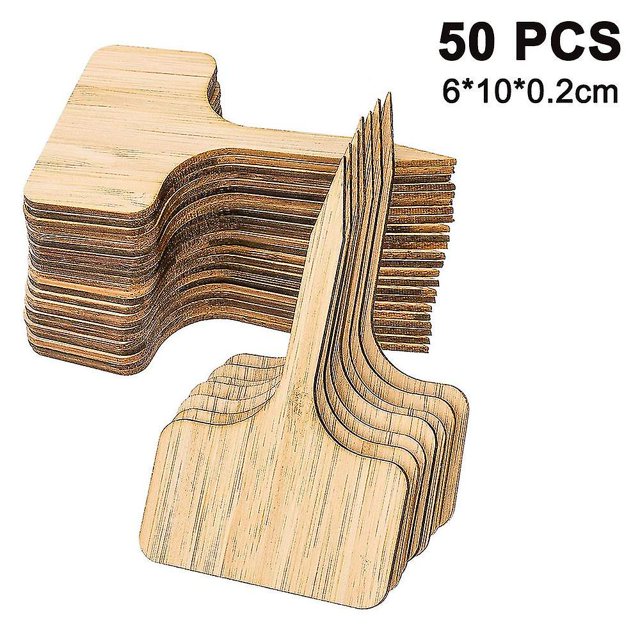 50 Piezas De Señales De Plantas De Bambú, Etiquetas Adhesivas Para Enchufes De Plantas En Forma De T Para Viveros, Cultivo De Plantas, Plantas Ornamentales, Hierbas En Macetas, Flores, Verduras