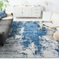 thumbnail image 2 of SAFAVIEH Jasper Alvina Abstract Overdyed Area Rug, Blue/Ivory, 8' x 10', 2 of 8