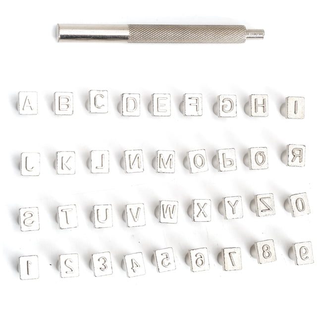 Juego De Punzones Alfabéticos, Juego De Punzones Y Cinceles Juego De Punzones Alfabéticos De Cuero Herramienta Manual Para Procesar Madera Para Tallar Detalles En El Gabinete ZAQW Alloy Steel Alphabet Punch Set
