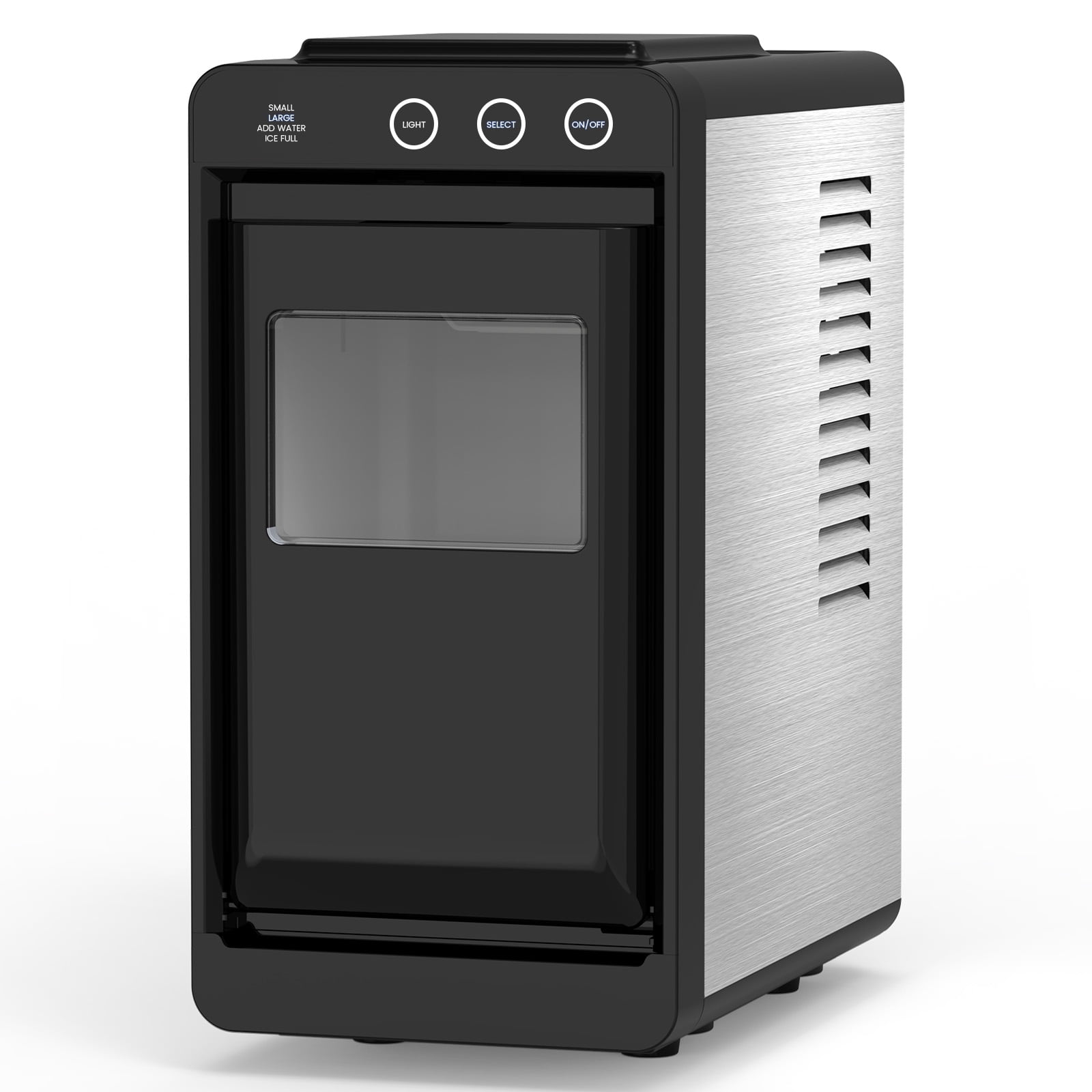 KNDKO Ice Maker, 26lbs in 24Hrs, 8 Cubes in 6 Mins, 0.8L Tank & 1.1lb Storage, Auto Clean with Basket & Scoop, Portable for Home/Kitchen/Camping/RV