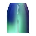 thumbnail image 4 of YUGYXL Tie Dye Shorts for Men Big and Tall Baggy Comfy Straight Shorts Drawstring Elastic Waist Summer Beach Shorts Mint Green XXXXL, 4 of 5