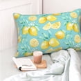 thumbnail image 4 of Yiaed Yellow Lemon Print Brushed Microfiber Envelope Pillowcases, Standard,Envelope Closure Pillow Cases(No pillow core)-14"x20", 4 of 6