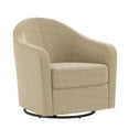 thumbnail image 4 of DHP Gentle Swivel Curved Accent Chair, Taupe Boucle, 4 of 14