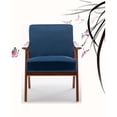 thumbnail image 4 of Soft Velvet and Wood Chair | Ideal for Bedroom Nook, Enhances Room's Aesthetic, 4 of 6