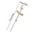 thumbnail image 4 of Women Ear Climber Lightning Crystal Snowflake Ear Wrap Crawler Leaf Ear Crawler, 4 of 10