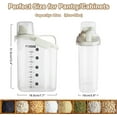 thumbnail image 4 of 1 Piece Cereal Containers Storage, 2.8L/95oz Airtight Large Dry Food Storage Containers with Pouring Spout Measuring Cup for Snacks Grain Rice,BPA Free Dispenser Plastic Bin, 1PC, 4 of 6