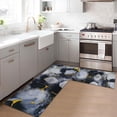 thumbnail image 3 of Black and Gray Marble Kitchen Rugs and Mats, Non Skid Washable Absorbent Stain Resistant,Durable and Easy to Clean,Kitchen Rug Set of 2 Marble Kitchen Decor 17"x47"+17"x30", 3 of 6