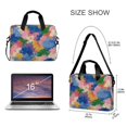 thumbnail image 3 of 16" Laptop Briefcase for Work Travel Laptop Shoulder Bag Carrying Handbag Laptop Case Colorful Splashes and Brushstrokes, 3 of 8