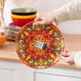 thumbnail image 2 of vancasso 16 Pieces Dinnerware Sets, Plates and Bowls Set, Porcelain Dishes Set for 4, Microwave Dishwasher Safe, Bohemian Style, Series LUMI, 2 of 12