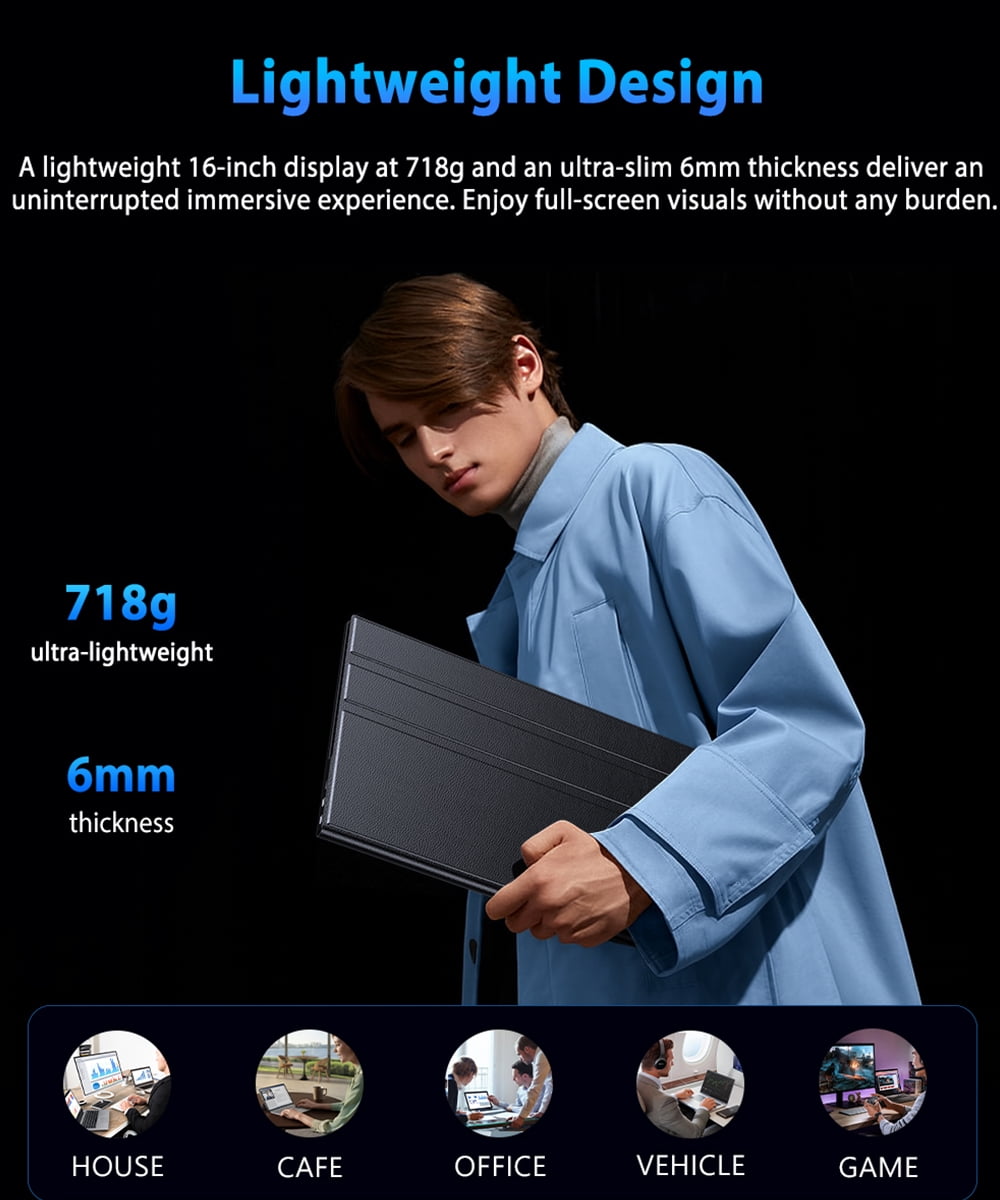 UPERFECT GR16DQ 120Hz Gaming Monitor 2560*1600 2K Portable Monitor