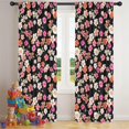 thumbnail image 5 of Blackout Kids Curtains,Black Daisy Flower Colorful Blooms Pattern Childrens Insulated Curtains Set Of 2,Bedroom Essentials,Toddler Room Decor 42"x84", 5 of 5